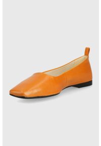 Vagabond Shoemakers baleriny skórzane DELIA kolor pomarańczowy. Kolor: pomarańczowy. Materiał: skóra #5