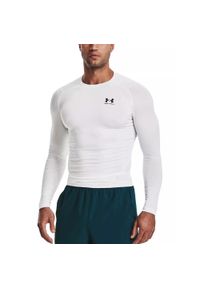 Koszulka fitness męska Under Armour Ua Hg Armour Comp LS z długim rękawem. Kolor: biały. Długość rękawa: długi rękaw. Długość: długie. Sport: fitness