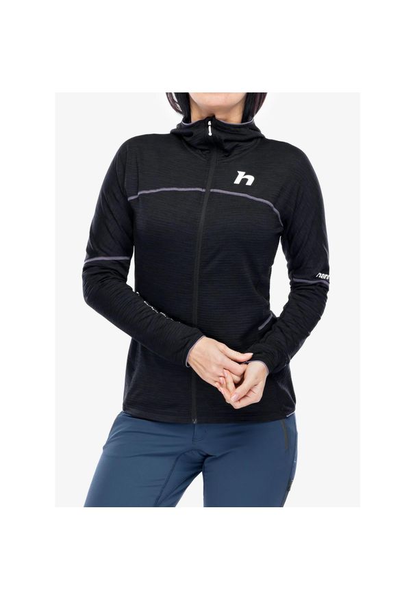 Bluza z kapturem damska Hannah Meda Hoody. Typ kołnierza: kaptur. Kolor: czarny. Sezon: zima. Sport: narciarstwo