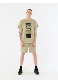 outhorn - T-shirt z nadrukiem męski. Materiał: materiał, bawełna, jersey. Wzór: nadruk