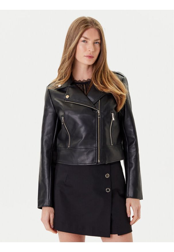 Morgan Kurtka z imitacji skóry 242-GZOOM Czarny Regular Fit. Kolor: czarny. Materiał: skóra