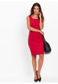 Sukienka ołówkowa bonprix czerwony. Kolor: czerwony. Typ sukienki: ołówkowe. Długość: midi #7