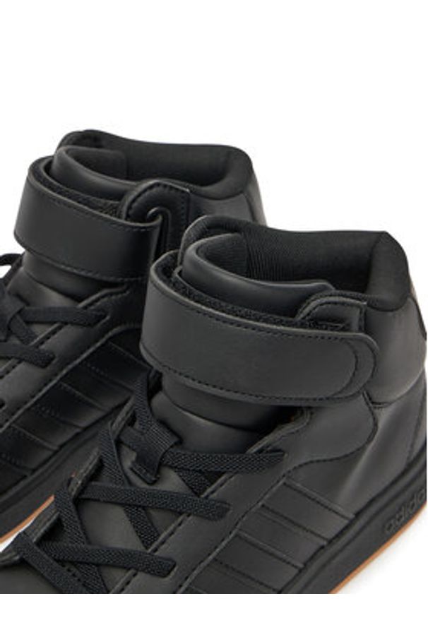 Adidas - adidas Sneakersy Grand Court Mid K JR0804 Czarny. Kolor: czarny. Materiał: skóra