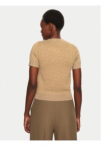 BOSS Sweter 50542290 Beżowy Regular Fit. Kolor: beżowy. Materiał: wiskoza #5