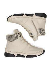 Rieker Trzewiki 45955-60 Beżowy. Kolor: beżowy. Materiał: materiał #7