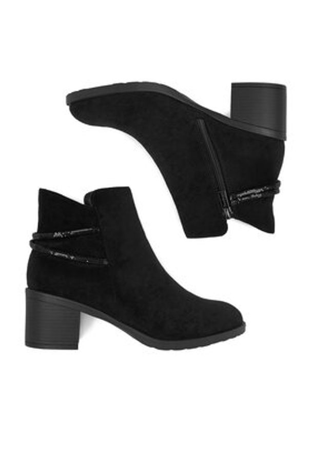 Clara Barson Botki CEO-LM9690-T21 Czarny. Kolor: czarny. Materiał: materiał