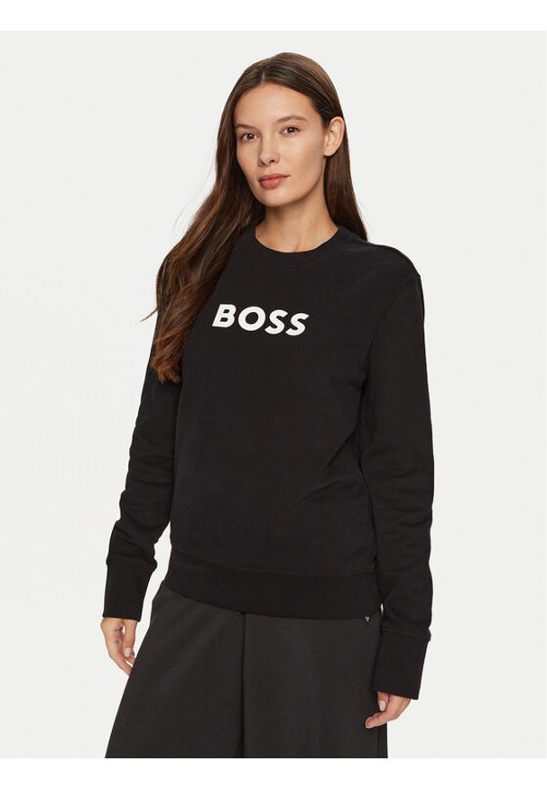 BOSS - Boss Bluza C_Elaboss_6 50501154 Czarny Regular Fit. Kolor: czarny. Materiał: bawełna