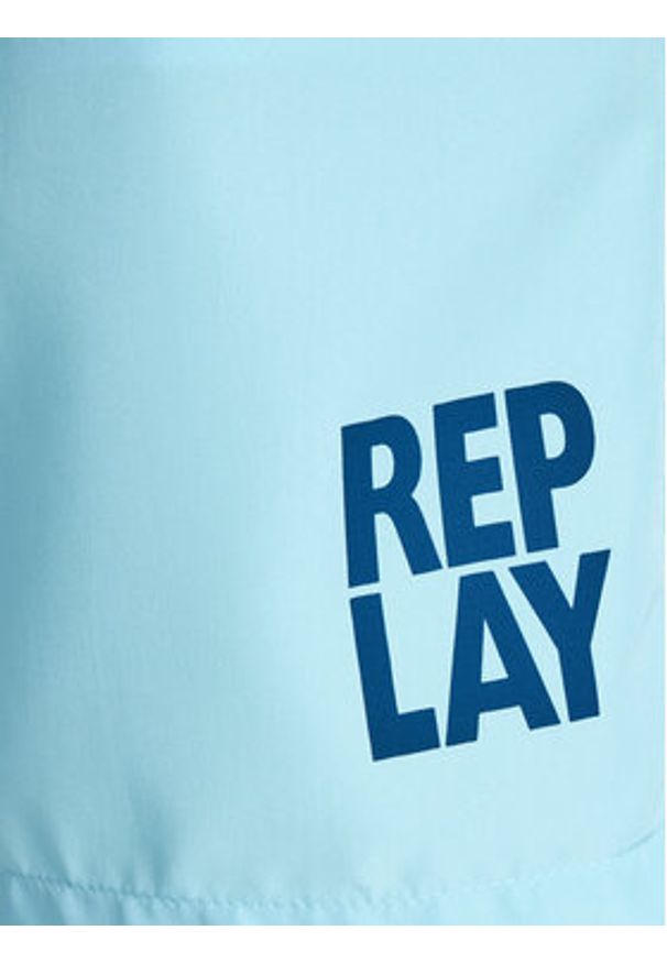 Replay Szorty kąpielowe LM1141.000.82972 Błękitny Regular Fit. Kolor: niebieski. Materiał: syntetyk