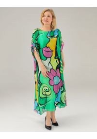 Unisono - FANTAZYJNA SUKIENKA Z JEDWABIEM 116-9939B VER GU. Materiał: jedwab #1