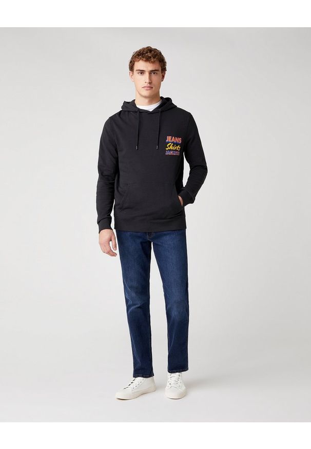 Wrangler - MĘSKA BLUZA WRANGLER HOODIE FADED BLACK W6E6IOXV6 112130731