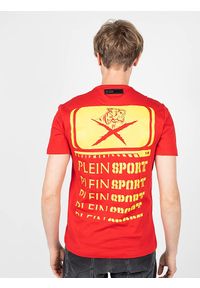 Plein Sport T-shirt | TIPS1105 | Mężczyzna | Czerwony. Okazja: na co dzień. Kolor: czerwony. Materiał: bawełna. Wzór: aplikacja, nadruk. Styl: sportowy #3