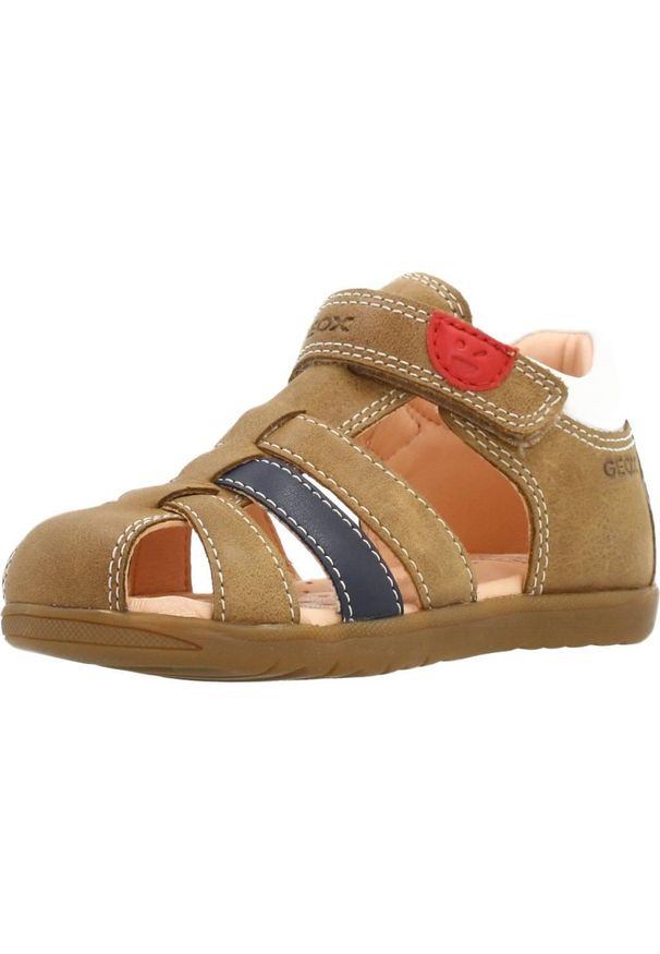 Sandały Geox Model B Sandal Macchia Boy Kolor Brązowy. Kolor: brązowy. Materiał: skóra. Sezon: lato