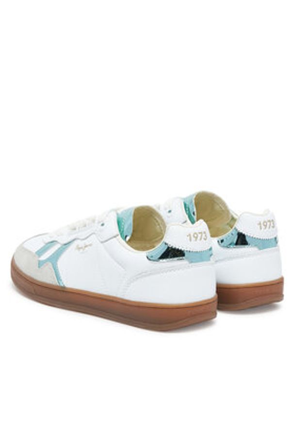 Pepe Jeans Sneakersy Ball Rise W PLS00037 Biały. Kolor: biały. Materiał: skóra