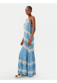 Maaji Sukienka letnia Azure Stripes Rosalia PT2664CLD001 Niebieski Regular Fit. Kolor: niebieski. Materiał: wiskoza. Sezon: lato
