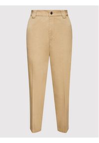 United Colors of Benetton - United Colors Of Benetton Chinosy 4T33DF005 Brązowy Cropped Fit. Kolor: brązowy. Materiał: bawełna #5
