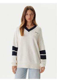 Guess Jeans Sweter W5BR10 Z0561 Écru Relaxed Fit. Materiał: bawełna #1