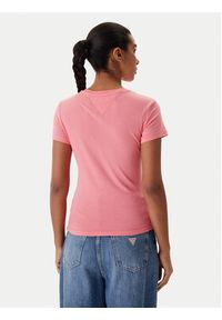 Tommy Jeans T-Shirt DW0DW22273 Różowy Slim Fit. Kolor: różowy. Materiał: bawełna #3