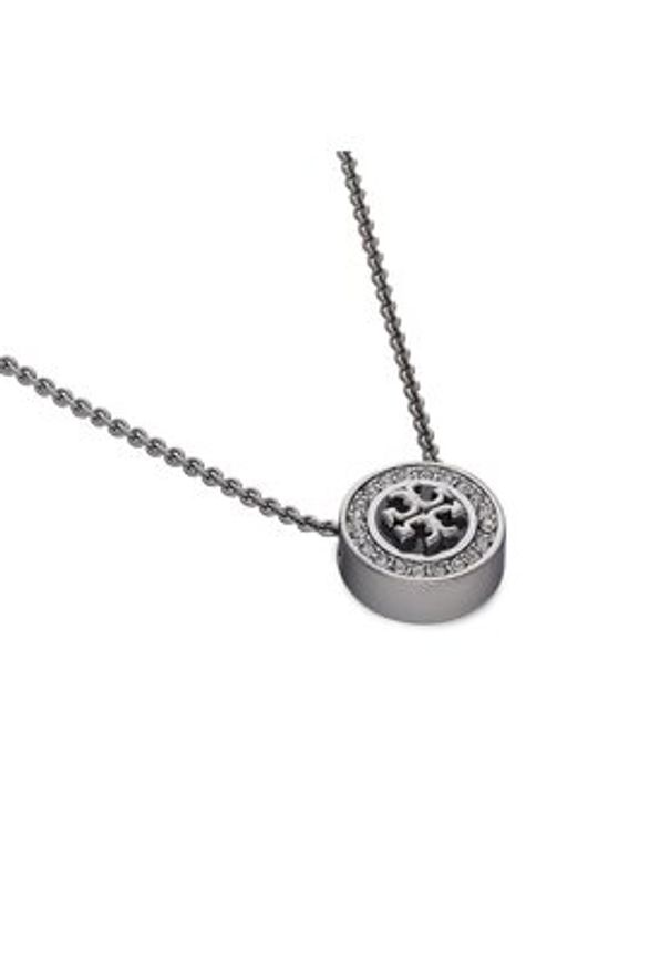 Tory Burch Naszyjnik Kira Enamel Pave Pendant Nackalce 143755 Czarny. Materiał: metalowe. Kolor: czarny