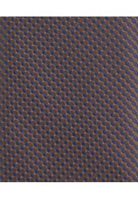 Krawat Męski - Angelo di Monti - Mikrowzór, Brąz z Granatem. Kolor: niebieski, brązowy, beżowy, wielokolorowy. Materiał: tkanina. Styl: elegancki, wizytowy #5