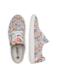 Rieker Sneakersy M2306-90 Biały. Kolor: biały. Materiał: zamsz, skóra #5