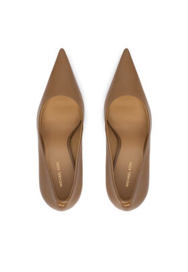 MICHAEL Michael Kors Szpilki Elyse High Pump 40R6EYHP1L Brązowy. Kolor: brązowy. Materiał: skóra. Obcas: na szpilce