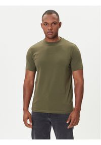 Karl Lagerfeld - KARL LAGERFELD T-Shirt 755051 554235 Zielony Regular Fit. Typ kołnierza: dekolt w karo. Kolor: zielony. Materiał: bawełna