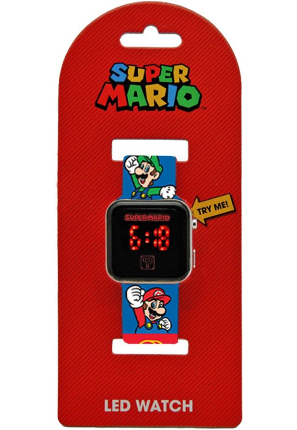 Zegarek cyfrowy LED z kalendarzem Super Mario GSM4236 Kids Euroswan. Rodzaj zegarka: cyfrowe