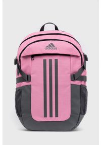 Adidas - adidas plecak kolor różowy duży z nadrukiem. Kolor: różowy. Materiał: materiał. Wzór: nadruk #1
