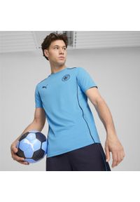 Puma - Męska koszulka Casuals Manchester City PUMA Magic Blue New Navy. Kolor: niebieski. Sport: piłka nożna