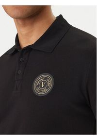 Versace Jeans Couture Polo 80GAGT19 CJ01T Czarny Regular Fit. Typ kołnierza: polo. Kolor: czarny. Materiał: bawełna #5
