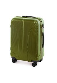 Wittchen - Średnia walizka z polikarbonu żłobiona. Kolor: zielony. Materiał: guma #2