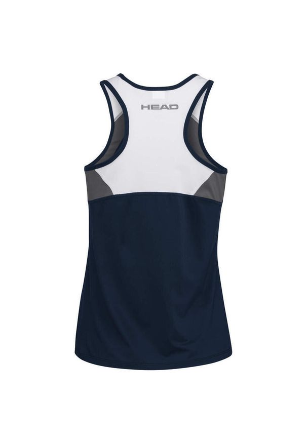 Head - Koszulka bez rękawów damska CLUB 22 Tank Top. Kolor: niebieski. Materiał: poliester. Długość rękawa: bez rękawów. Sport: tenis
