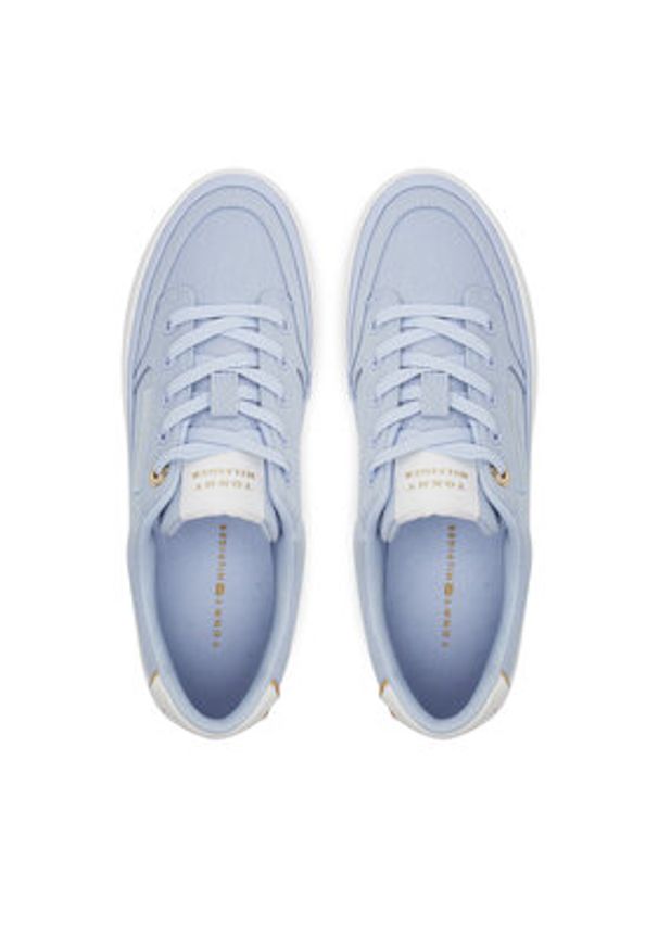 TOMMY HILFIGER - Tommy Hilfiger Sneakersy Essential Vulc Textile Sneaker FW0FW08323 Błękitny. Kolor: niebieski. Materiał: materiał