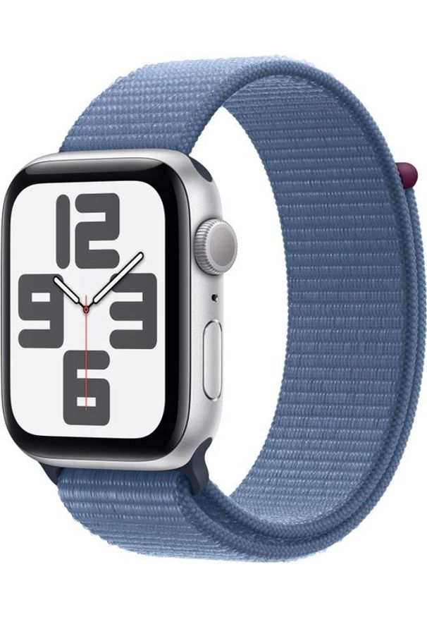 APPLE - Smartwatch Apple Watch SE 2023 GPS 44mm Silver Alu Sport Loop Niebieski (MREF3). Rodzaj zegarka: smartwatch. Kolor: niebieski. Styl: sportowy