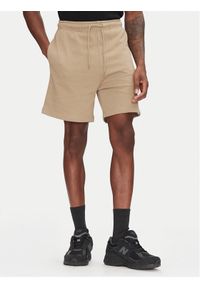 Jack & Jones - Jack&Jones Szorty sportowe Gordon 12268448 Beżowy Regular Fit. Kolor: beżowy. Materiał: bawełna. Styl: sportowy