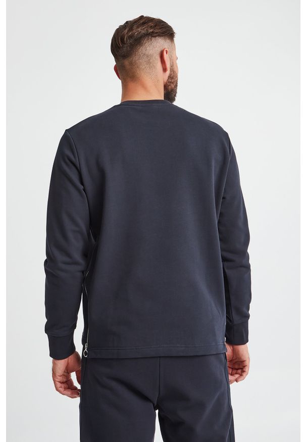 Armani Exchange - BLUZA ARMANI EXCHANGE. Materiał: bawełna. Długość rękawa: długi rękaw. Długość: długie. Wzór: haft