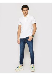 Tommy Jeans Polo DM0DM04266 Biały Slim Fit. Typ kołnierza: polo. Kolor: biały. Materiał: bawełna #5