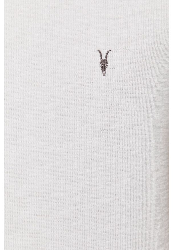 AllSaints - T-shirt. Okazja: na co dzień. Kolor: biały. Materiał: dzianina. Wzór: gładki. Styl: casual