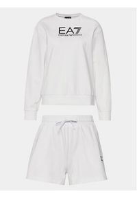 EA7 Emporio Armani Dres 3DTV55 TJTXZ 1100 Biały Regular Fit. Kolor: biały. Materiał: bawełna #3