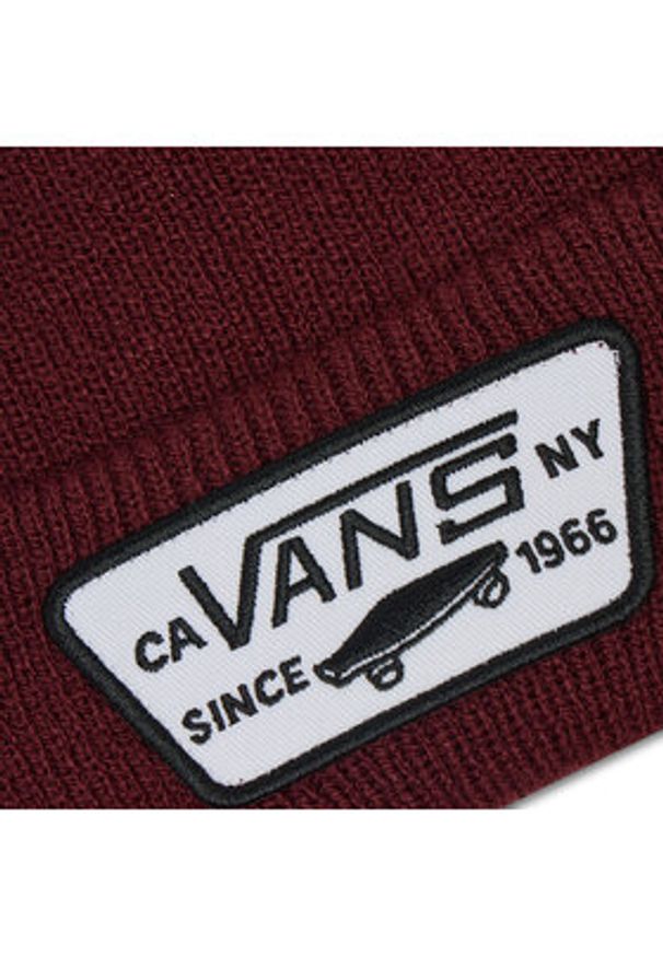 Vans Czapka Milford Beanie V00UOU4QU Bordowy. Kolor: czerwony. Materiał: syntetyk