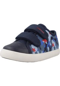 Geox - Buty GEOX B GISLI BOY Nadruk zwierzęcy. Kolor: wielokolorowy. Materiał: syntetyk, tkanina. Wzór: nadruk, motyw zwierzęcy. Sport: turystyka piesza