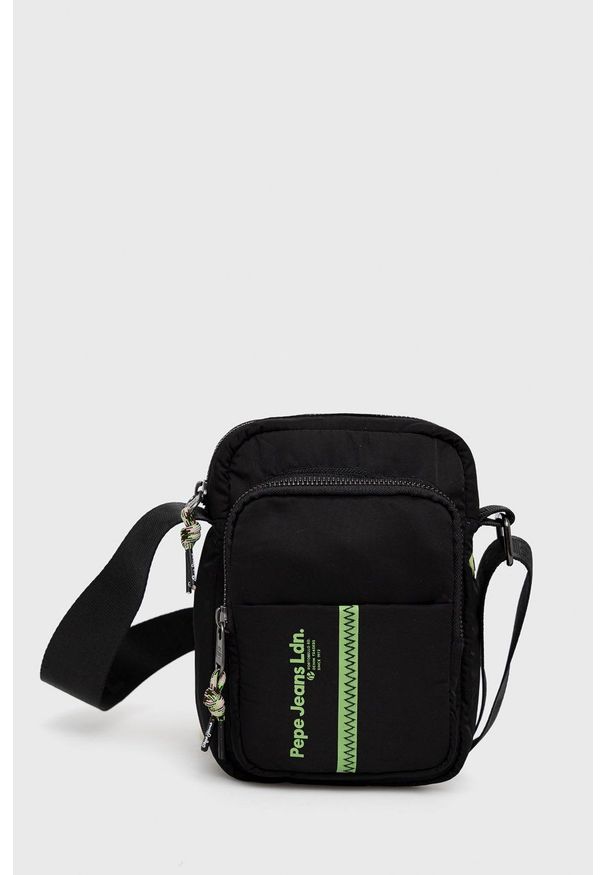 Pepe Jeans saszetka ABDEL SHOULDER BAG kolor czarny. Kolor: czarny