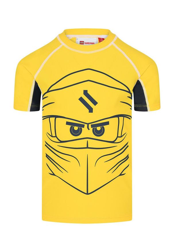 LEGO Wear - Lego Wear t-shirt dziecięcy kolor żółty z nadrukiem. Kolor: żółty. Wzór: nadruk