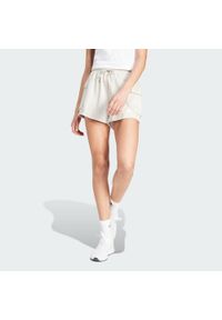 Adidas - Szorty Essentials French Terry Small Logo. Kolor: beżowy, wielokolorowy, biały. Materiał: materiał. Sport: fitness #1