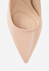 Born2be - Beżowe Klasyczne Szpilki VICES o Gładkim Wykończeniu Selimya. Okazja: na co dzień, na ślub cywilny, do pracy, na wesele. Kolor: beżowy. Materiał: jeans. Wzór: gładki. Obcas: na szpilce. Styl: klasyczny #7