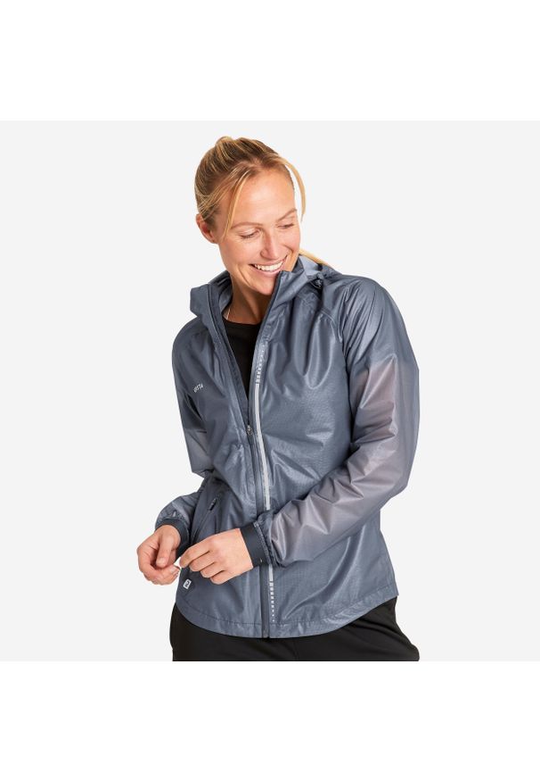 KIPSTA - Kurtka przeciwdeszczowa do piłki nożnej damska Kipsta. Kolor: czarny. Materiał: poliester, poliamid, materiał. Sport: piłka nożna