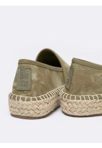 Big-Star - Espadryle damskie khaki LL274853 303. Kolor: zielony. Materiał: jeans. Szerokość cholewki: normalna. Sezon: lato. Obcas: na platformie #5