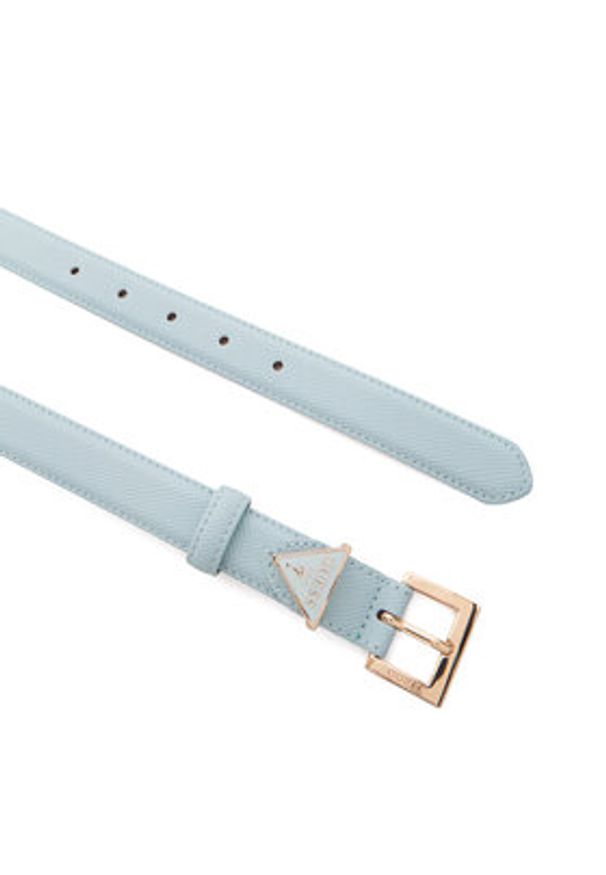 Guess Pasek Damski BW9320 P6125 Niebieski jasny. Kolor: niebieski. Materiał: skóra