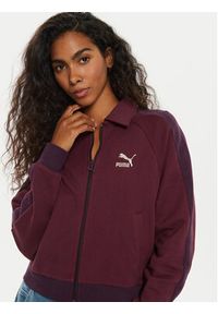 Puma Bluza T7 626797 Fioletowy Relaxed Fit. Kolor: fioletowy. Materiał: bawełna #3