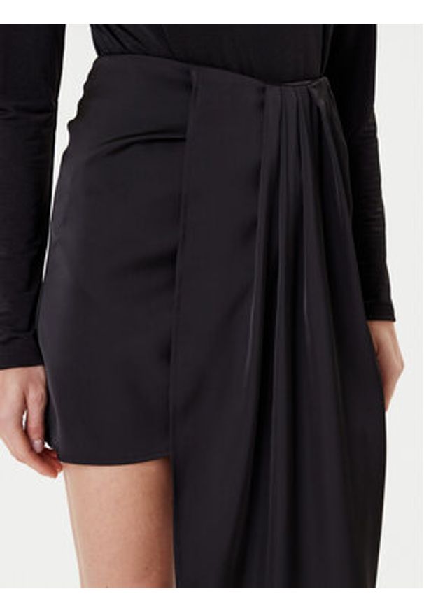 Eleh Spódnica mini ESS250182 Czarny Regular Fit. Kolor: czarny. Materiał: syntetyk